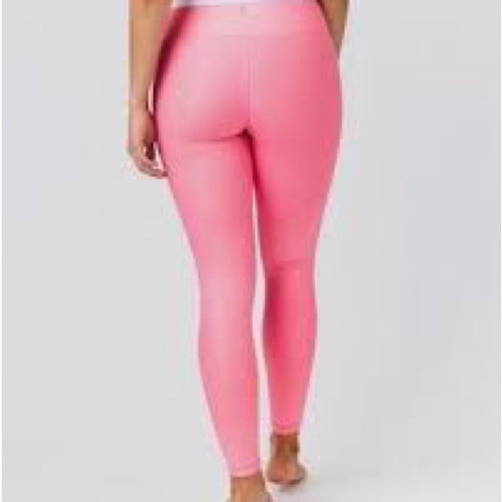 NWT Zyia Pink Metallic Light n Tight Hi-Rise 7/8 24” 4
